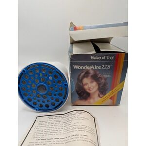 Vtg Helen of Troy WonderAire 2221 Hair Dryer Air Diffuser Attachment Blue volume